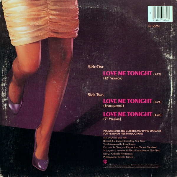 Rochelle - Love Me Tonight | Warner Bros. Records (0-20307) - 2