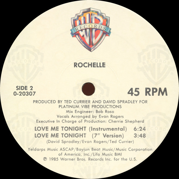 Rochelle - Love Me Tonight | Warner Bros. Records (0-20307) - 4