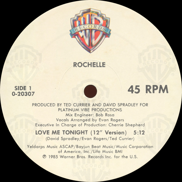 Rochelle - Love Me Tonight | Warner Bros. Records (0-20307) - 3