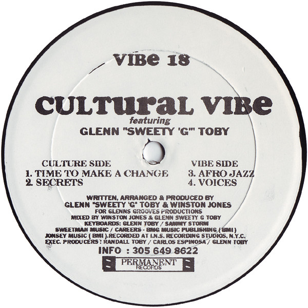 Cultural Vibe Featuring Glenn "Sweety G" Toby - The Cultural Vibe E.P. | Vibe (VIBE 18) - 4
