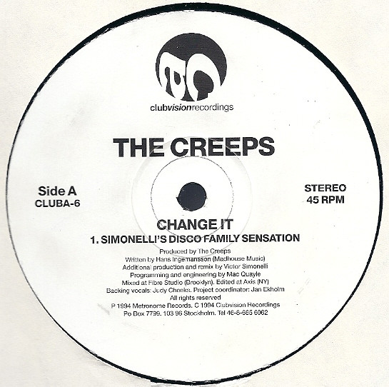 The Creeps - Change It | Clubvision Recordings (Cluba-6) - 3