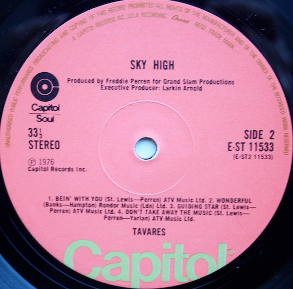 Tavares - Sky-High! | Capitol Records (E-ST 11533) - 5 Tavares - Sky-High! | Capitol Records (E-ST 11533) - 5