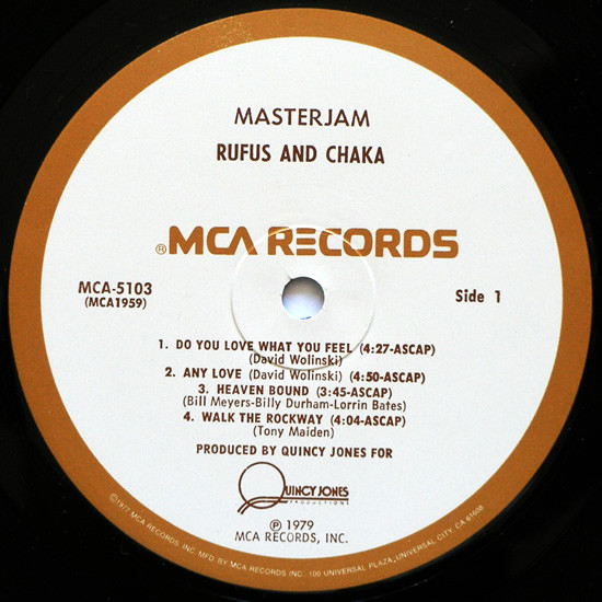 Rufus & Chaka Khan - Masterjam | MCA Records (MCA-5103) - 4