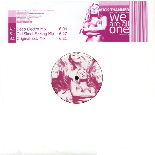 Mick Thammer Feat. Ms. Angelo Del - We Are All One | Loft (DADLOFT003) - main Mick Thammer Feat. Ms. Angelo Del - We Are All One | Loft (DADLOFT003) - main