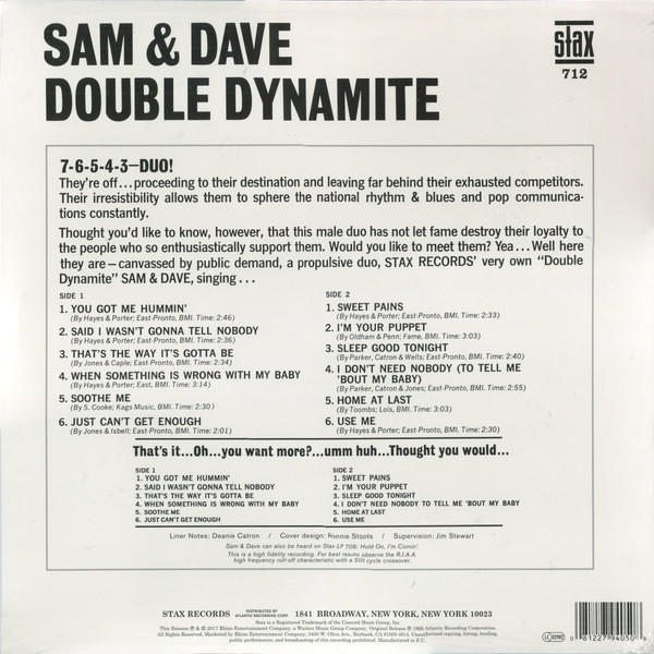 Sam & Dave - Double Dynamite | Stax (081227940508) - 2 Sam & Dave - Double Dynamite | Stax (081227940508) - 2