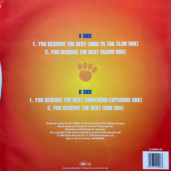 Wag Ya Tail - You Deserve The Best | Dome Records (12DOME 106) - 2 Wag Ya Tail - You Deserve The Best | Dome Records (12DOME 106) - 2