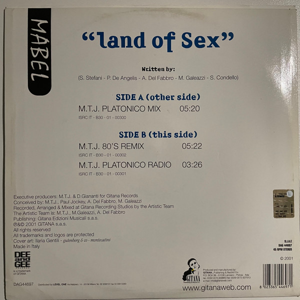 Mabel - Land Of Sex | Dee And Gee Records (DAG 44697) - 2 Mabel - Land Of Sex | Dee And Gee Records (DAG 44697) - 2