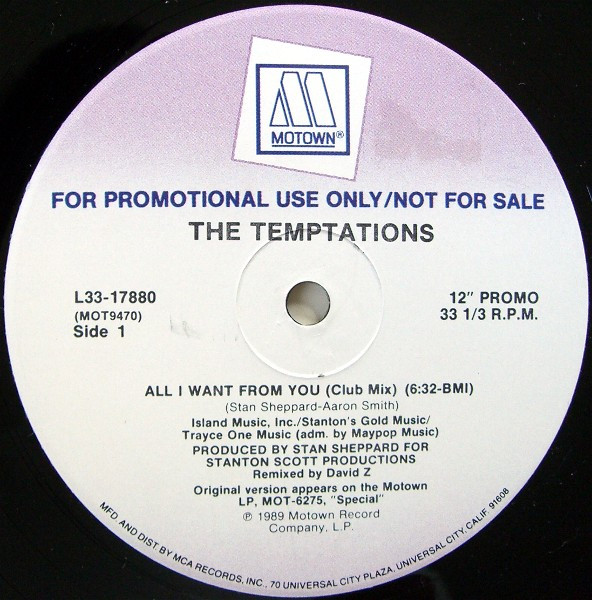 The Temptations - All I Want From You | Motown (L33-17880)