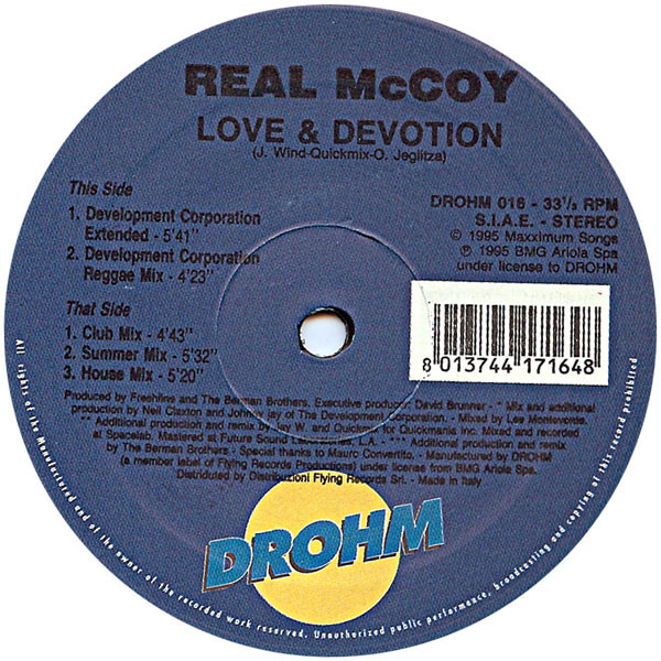Real McCoy - Love & Devotion | Drohm (DROHM 016)