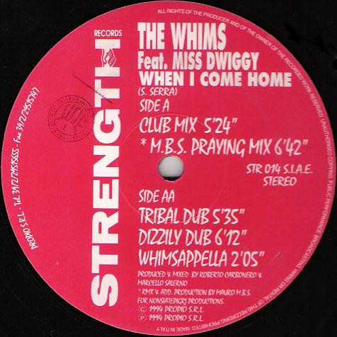 The Whims Feat. Miss Dwiggy - When I Come Home | Strength Records (STR 014)