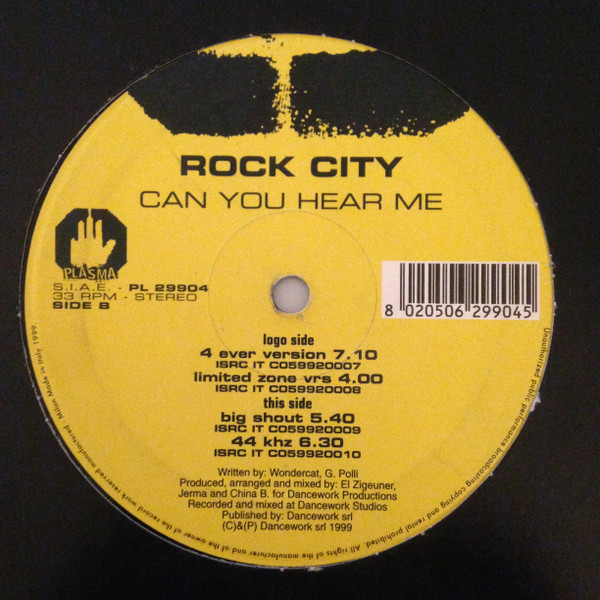 Rock City - Can You Hear Me | Plasma (PL 29904) - main