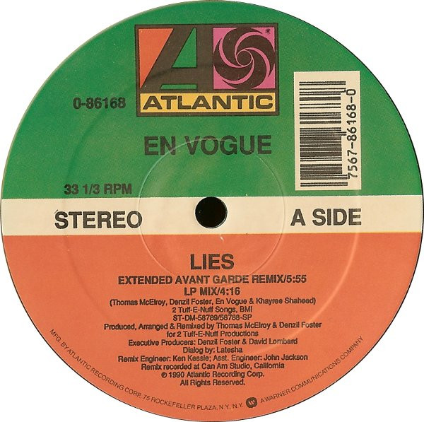 En Vogue - Lies | Atlantic (0-86168) - 3 En Vogue - Lies | Atlantic (0-86168) - 3