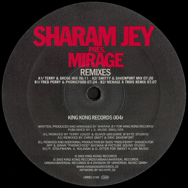 Sharam Jey Pres. Mirage - You Know (Remixes) | King Kong Records (KING KONG 004R)