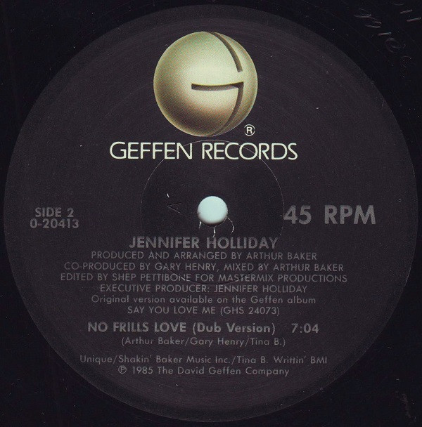 Jennifer Holliday - No Frills Love | Geffen Records (0-20413) - 4 Jennifer Holliday - No Frills Love | Geffen Records (0-20413) - 4
