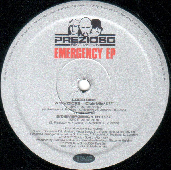Prezioso Feat. Marvin - Emergency EP | TIME (TIME 212 - 1-2) - 3 Prezioso Feat. Marvin - Emergency EP | TIME (TIME 212 - 1-2) - 3