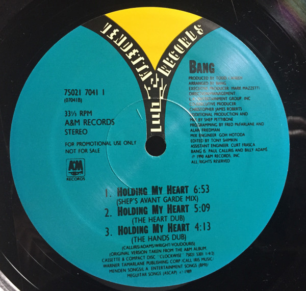 Bang - Holding My Heart | A&M Records (75021 7041 1) - 2 Bang - Holding My Heart | A&M Records (75021 7041 1) - 2