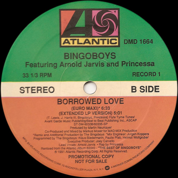 Bingoboys Featuring Arnold Jarvis And Princessa - Borrowed Love | Atlantic (DMD 1664) - 2 Bingoboys Featuring Arnold Jarvis And Princessa - Borrowed Love | Atlantic (DMD 1664) - 2