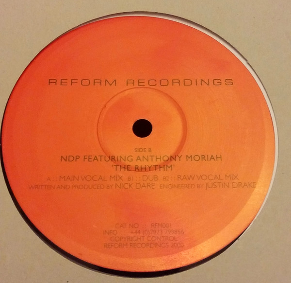 NDP Featuring Anthony Moriah - The Rhythm | Reform Recordings (RFM001) - main NDP Featuring Anthony Moriah - The Rhythm | Reform Recordings (RFM001) - main