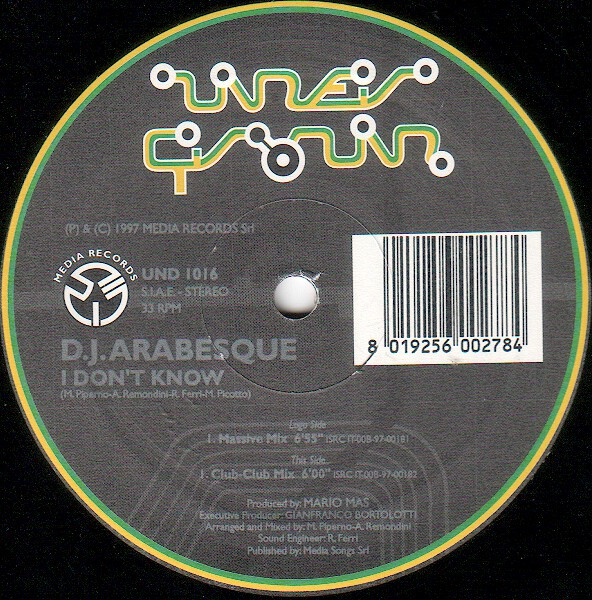 DJ Arabesque - I Don't Know | Underground (UND 1016)