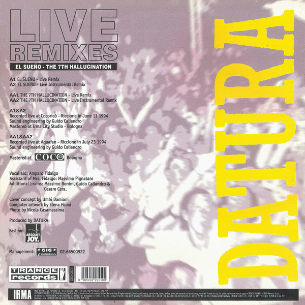 Datura - Live Remixes (El Sueno - The 7th Hallucination) | Trance Records (LSD 022) - 2 Datura - Live Remixes (El Sueno - The 7th Hallucination) | Trance Records (LSD 022) - 2