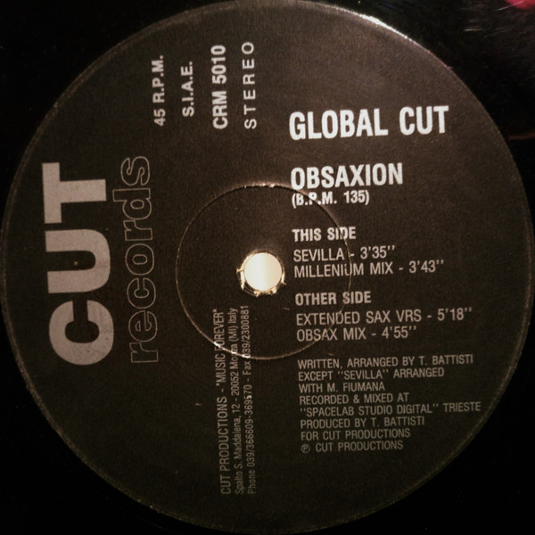 Global Cut - Obsaxion | CUT Records (CRM 5010)