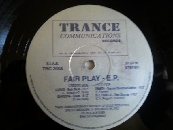 Various - Fair Play E.P. | Trance Communications Records (TRC 2008) - 3