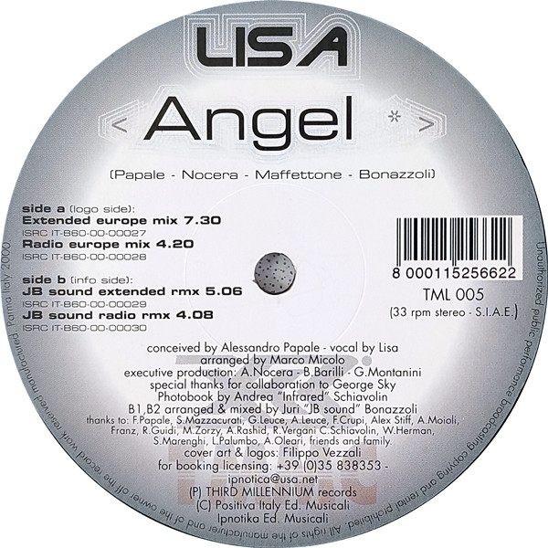 Lisa - Angel | Third Millennium Records (TML 005) - 4 Lisa - Angel | Third Millennium Records (TML 005) - 4