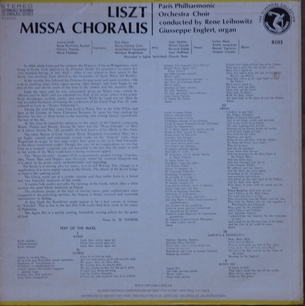 Liszt Missa Chorals