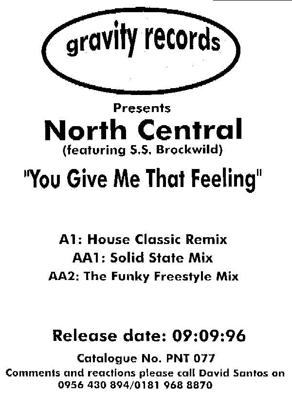 North Central - You Give Me That Feeling | Gravity Records (PNT 077) - 2