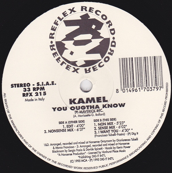 Kamel - You Ougtha Know | Reflex Records (RFX 215) - 3 Kamel - You Ougtha Know | Reflex Records (RFX 215) - 3