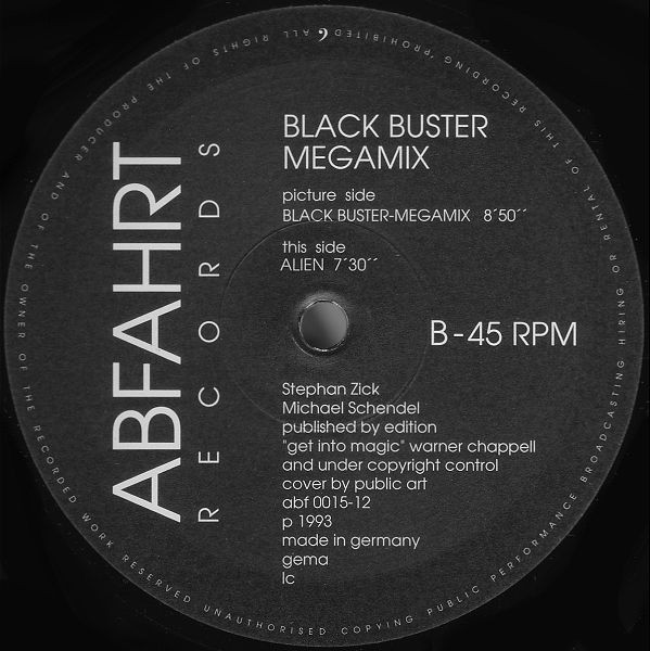 In-Trance - Black Buster Megamix / Alien | Abfahrt Records (ABF 0015-12) - 3 In-Trance - Black Buster Megamix / Alien | Abfahrt Records (ABF 0015-12) - 3