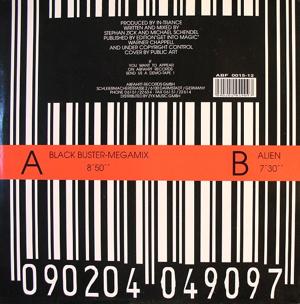 In-Trance - Black Buster Megamix / Alien | Abfahrt Records (ABF 0015-12) - 2 In-Trance - Black Buster Megamix / Alien | Abfahrt Records (ABF 0015-12) - 2