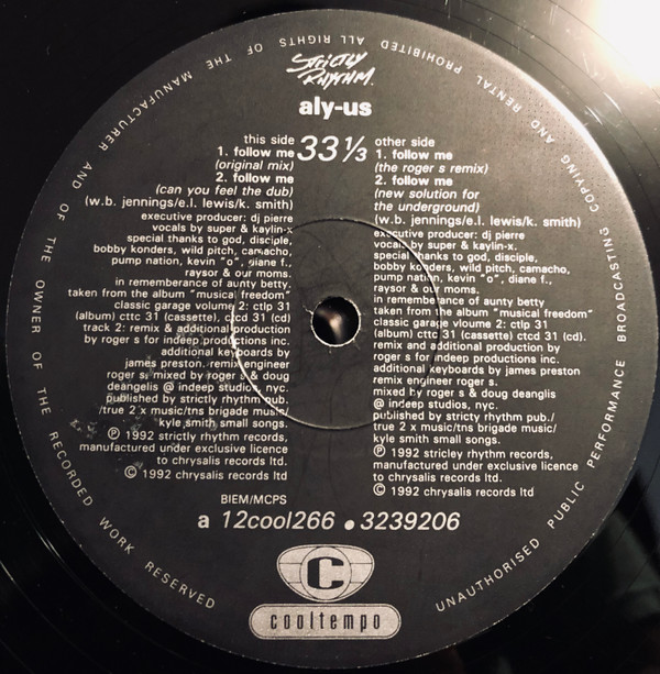 Aly-Us - Follow Me | Cooltempo (12COOL 266) - 2