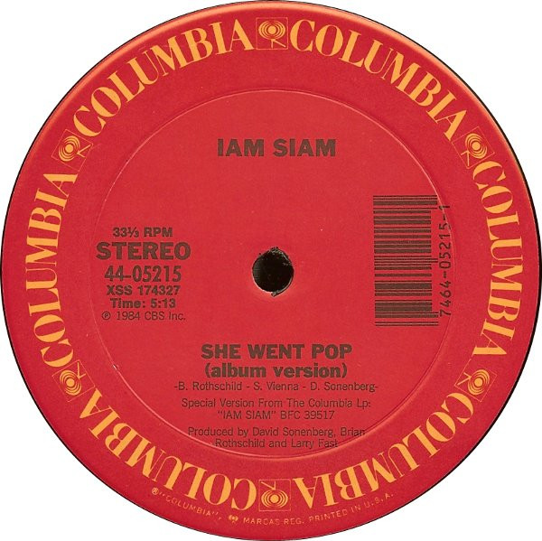 Iam Siam - She Went Pop | Columbia (44 05215) - 4