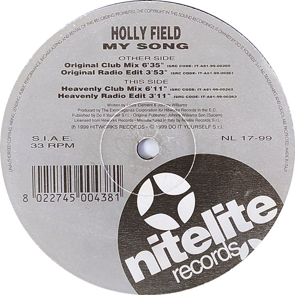 Holly Field - My Song | Nitelite Records (NL 17-99) - 3 Holly Field - My Song | Nitelite Records (NL 17-99) - 3