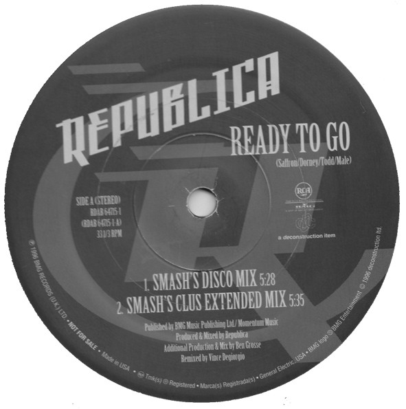 Republica - Ready To Go / Drop Dead Gorgeous | RCA (RDAB 64715-1) - main