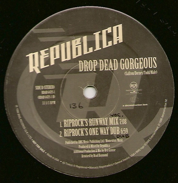 Republica - Ready To Go / Drop Dead Gorgeous | RCA (RDAB 64715-1) - 2