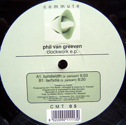 Phil van Greeven - Clockwork E.P. | Commute Records (CMT 05) - main