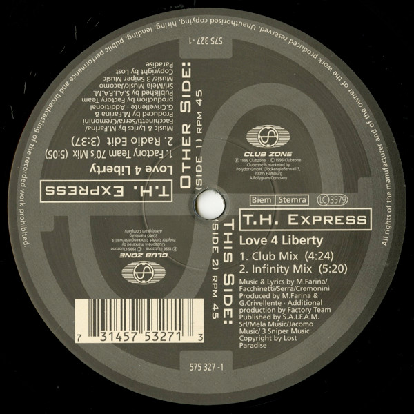 T.H. Express - Love 4 Liberty | Club Zone (575 327-1) - main T.H. Express - Love 4 Liberty | Club Zone (575 327-1) - main