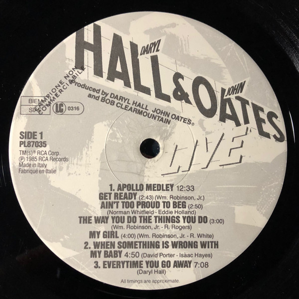 Daryl Hall & John Oates With David Ruffin & Eddie Kendrick - Live At The Apollo | RCA (PL87035) - 3 Daryl Hall & John Oates With David Ruffin & Eddie Kendrick - Live At The Apollo | RCA (PL87035) - 3