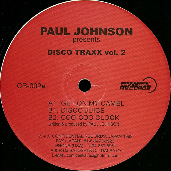 Paul Johnson - Disco Traxx Vol. 2 | Confidential Records (CR-002)