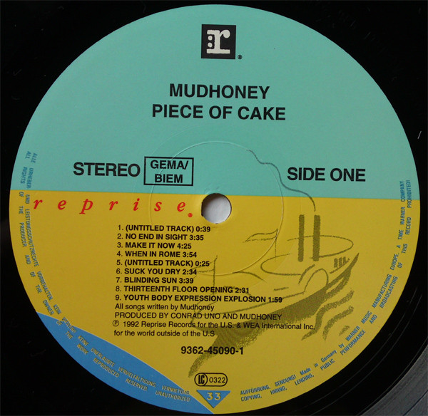 Mudhoney - Piece Of Cake | Reprise Records (9362-45090-1) - 3 Mudhoney - Piece Of Cake | Reprise Records (9362-45090-1) - 3