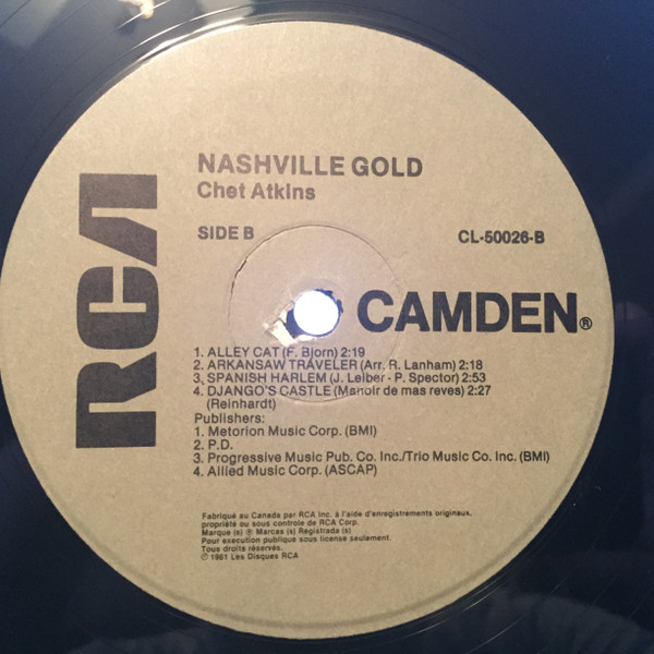 Chet Atkins - Nashville Gold | RCA Camden (CL-50026) - 4 Chet Atkins - Nashville Gold | RCA Camden (CL-50026) - 4