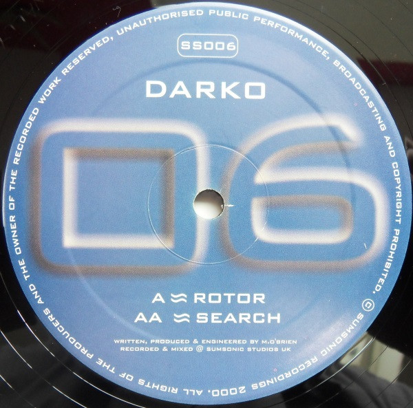 Darko - Rotor / Search | Sumsonic (SS 006) - main