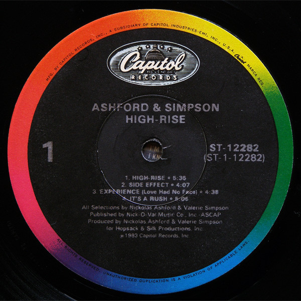 Ashford And Simpson - High-Rise | Capitol Records (ST-12282) - 3 Ashford And Simpson - High-Rise | Capitol Records (ST-12282) - 3