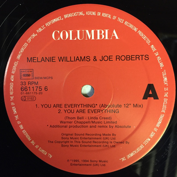 Melanie Williams & Joe Roberts - You Are Everything | Columbia (661175 6) - 5