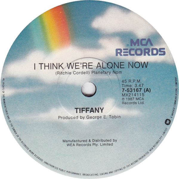 Tiffany - I Think We're Alone Now | MCA Records (7-53167) - main Tiffany - I Think We're Alone Now | MCA Records (7-53167) - main