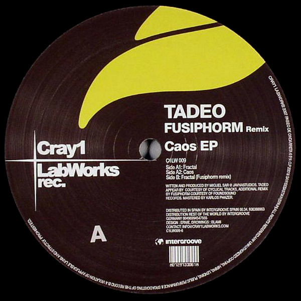Tadeo - Caos EP | Cray1 Labworks (C1LW 009) - main Tadeo - Caos EP | Cray1 Labworks (C1LW 009) - main