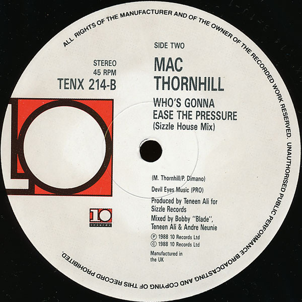 Mac Thornhill - Who's Gonna Ease The Pressure | 10 Records (TENX 214) - 3 Mac Thornhill - Who's Gonna Ease The Pressure | 10 Records (TENX 214) - 3