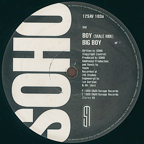 Soho - Boy | S And M (12 SAV 103) - 3